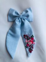 3D  Embroidered Hair Bow - Image 2