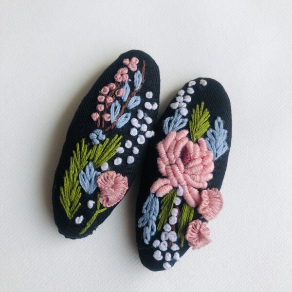 Midnight Blossom Hairpins