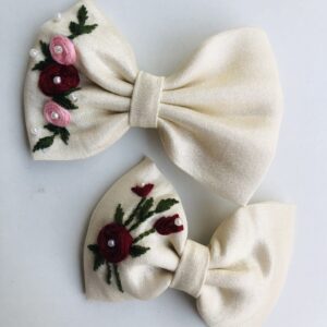 Rosy Ribbon Hair Bow