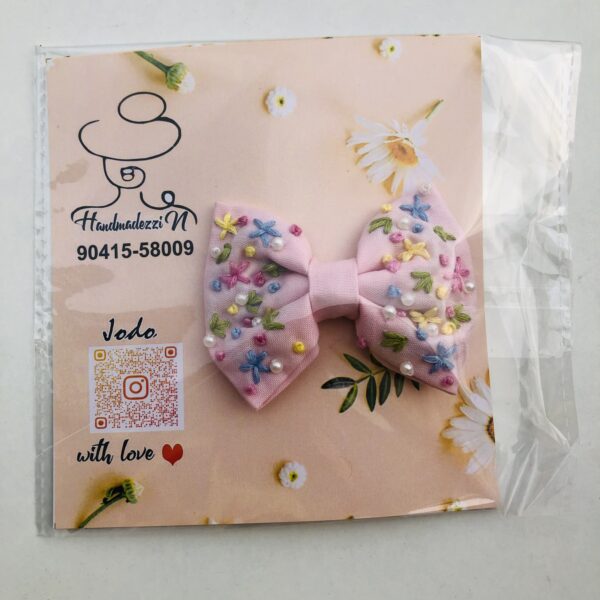 Marylene Embroidered Floral Hair Bow