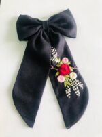 3D  Embroidered Hair Bow - Image 4