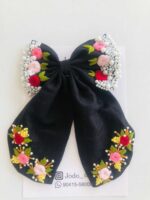 Embroidered Pearl Tail Bow - Image 6