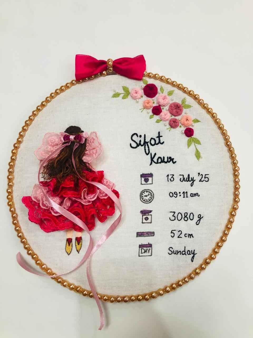 11 (1) Girl Hoop Art - Image 1