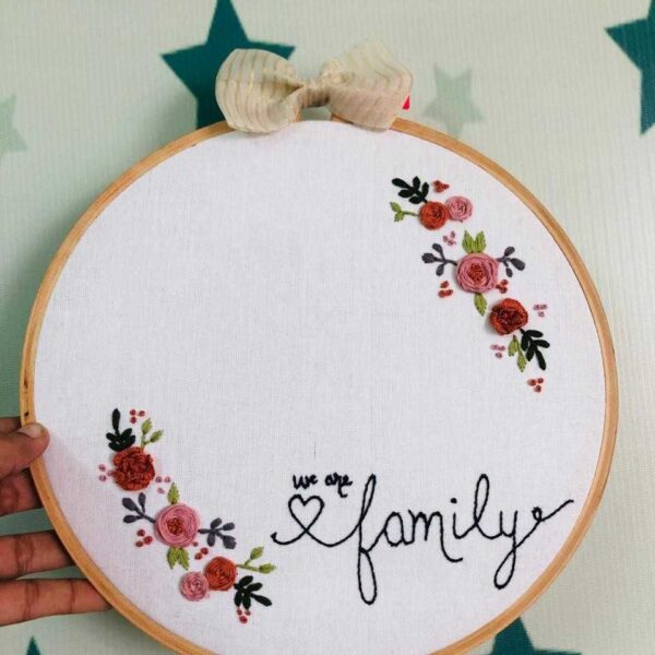 Family Photograph Hoop Art