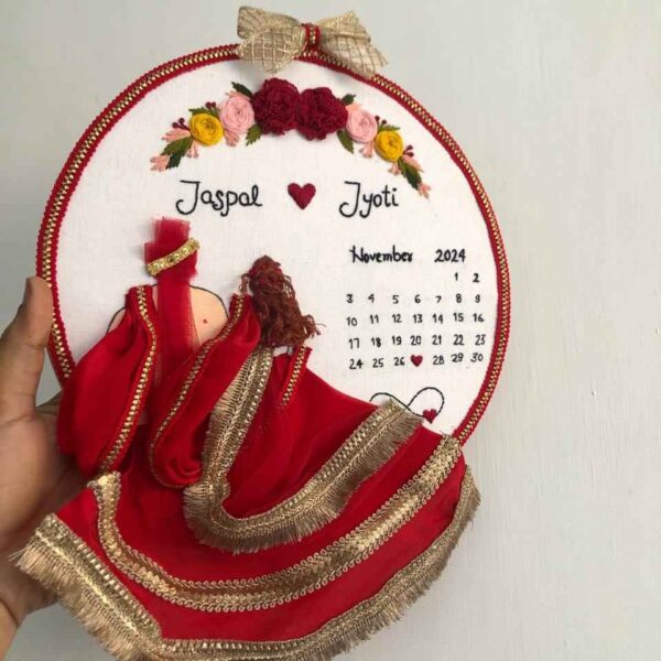 Bride Groom Wedding Hoop Art