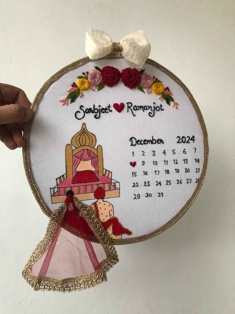 14 (1) Bride Groom Wedding Hoop Art - Image 1