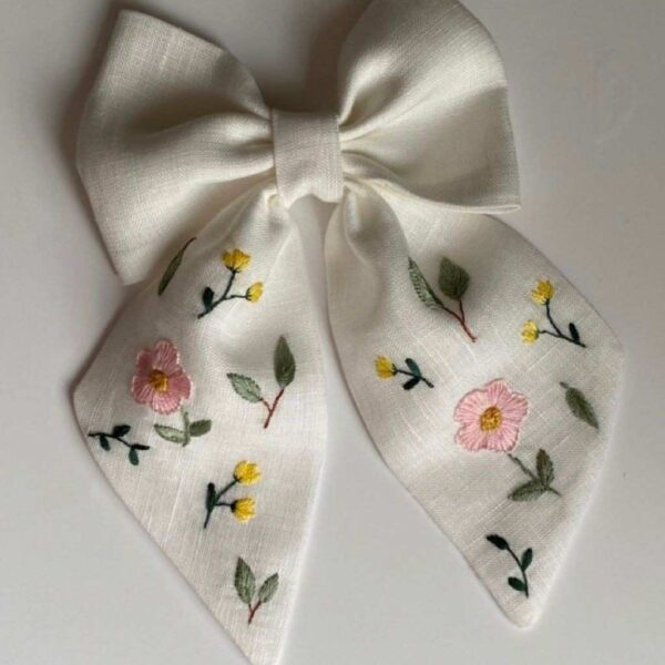 Vintage Floral Hair Bow