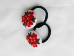 Embroidered round hairtie