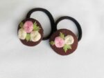 Embroidered round hairtie - Image 4