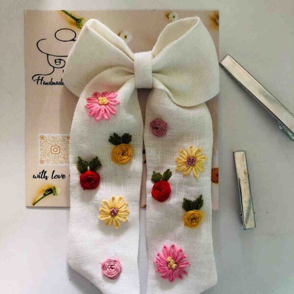 Vintage Flowers Hair Bow