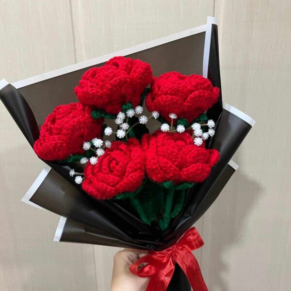 Crochet Roses Bouquet