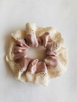 Satin Lace scrunchie