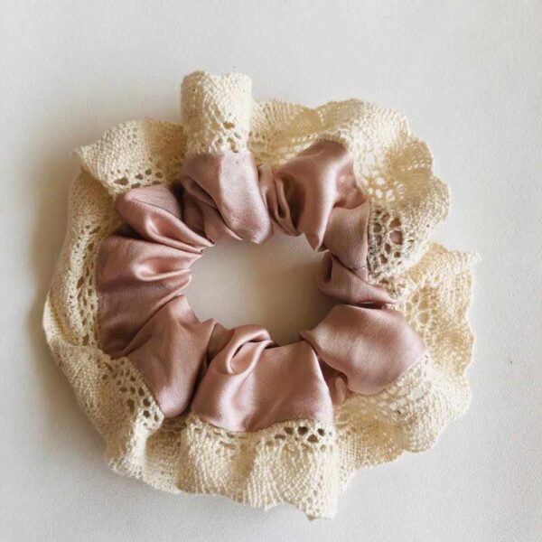 Satin Lace scrunchie