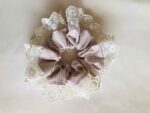 Ruffled cheque lace scrunchie - Image 2