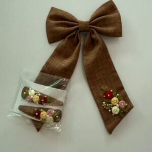 Brown hair clips