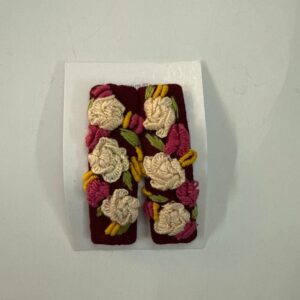 Embroidered hair clips