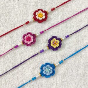 Crochet Flower Rakhi
