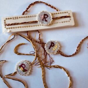 Personalised letter embroidered Rakhi